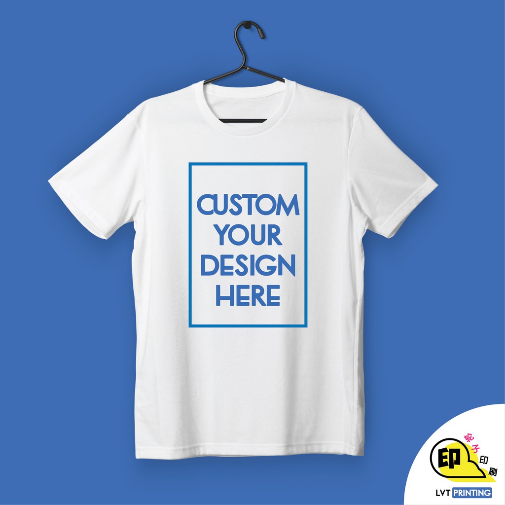 Custom T-shirt Printing Cotton Short Sleeve Cetak Baju Customize Own ...