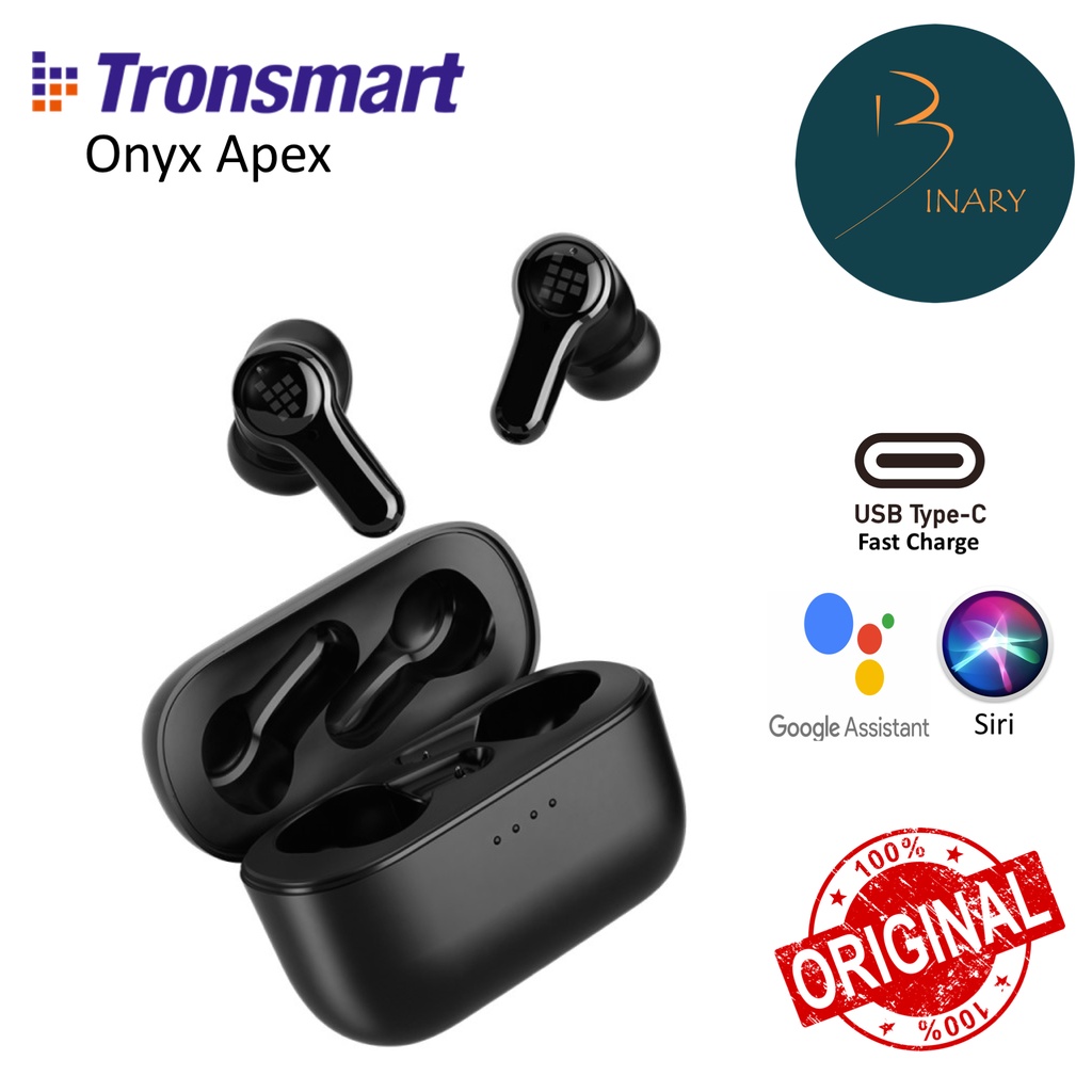 Tronsmart Onyx Apex Bluetooth 5.2 TWS Noise-canceling Headphones Qualcomm® aptX™ True Wireless Stereo ANC Earbuds