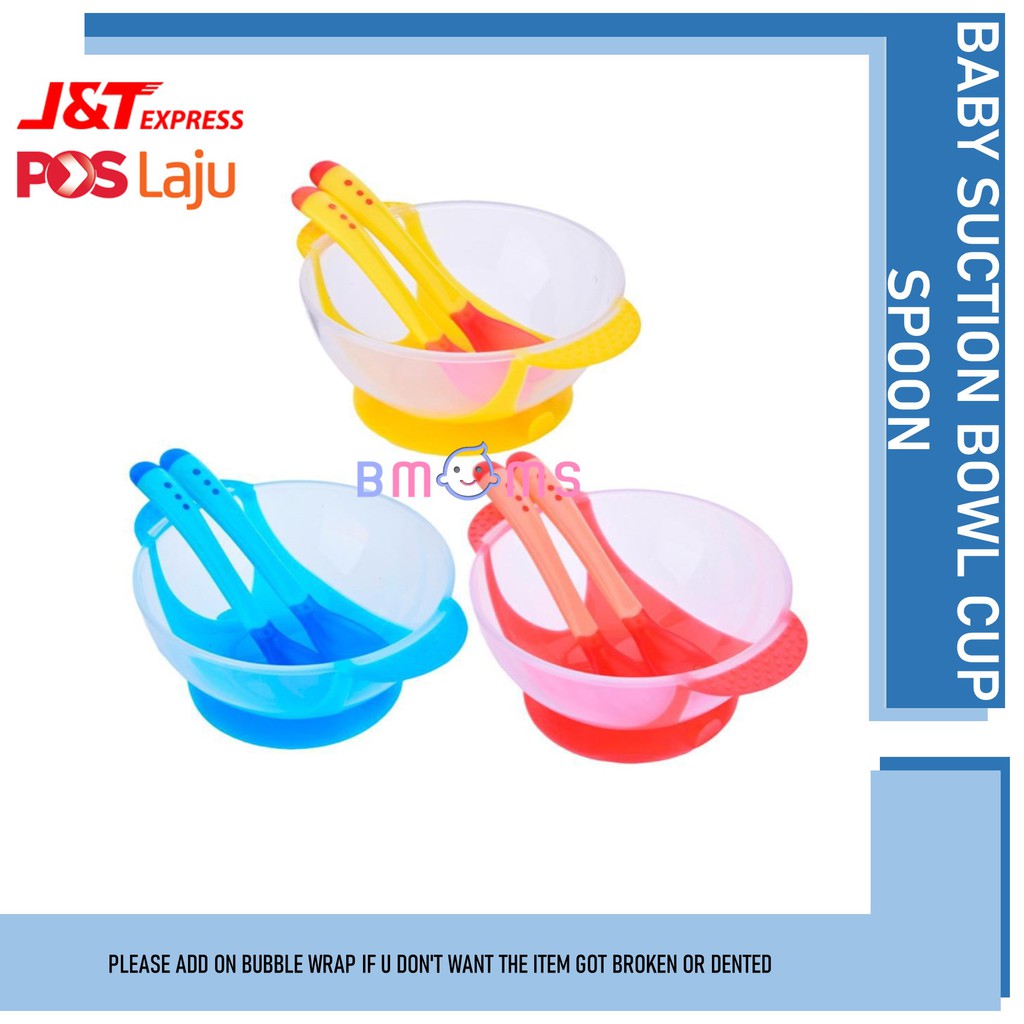 Baby Suction Bowl Cup + Temperature Color Changing Spoon & Fork Set