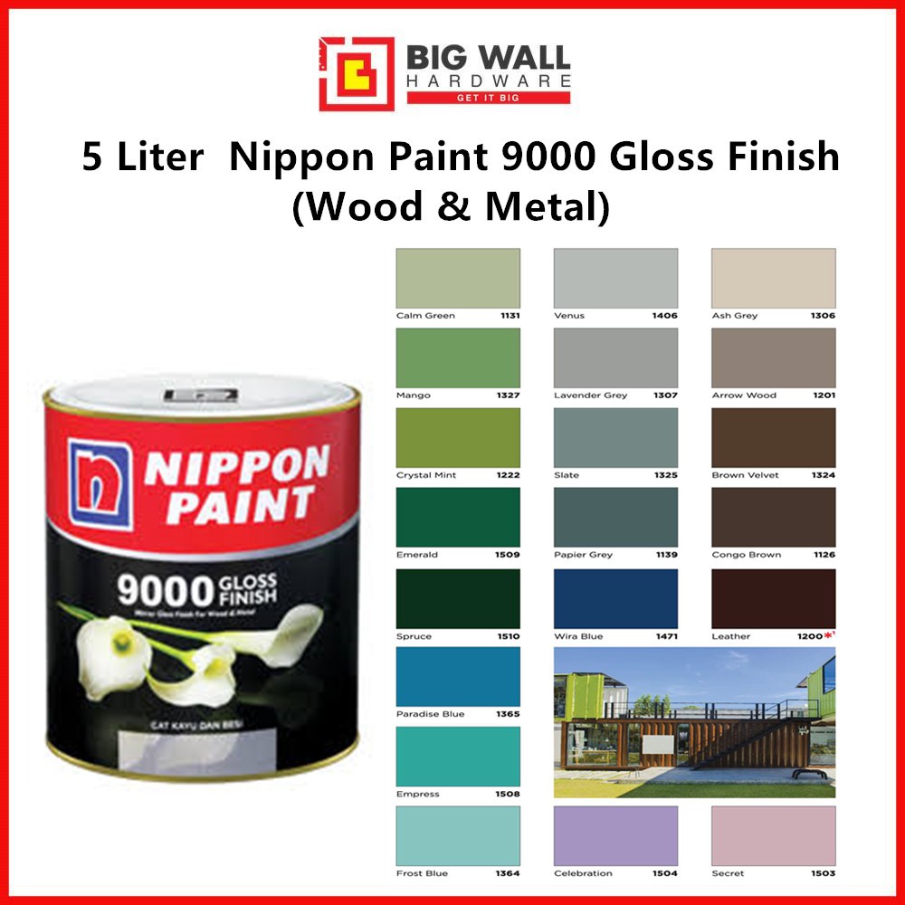  Nippon  Paint  Gloss Finish 5L P2 Available in all 