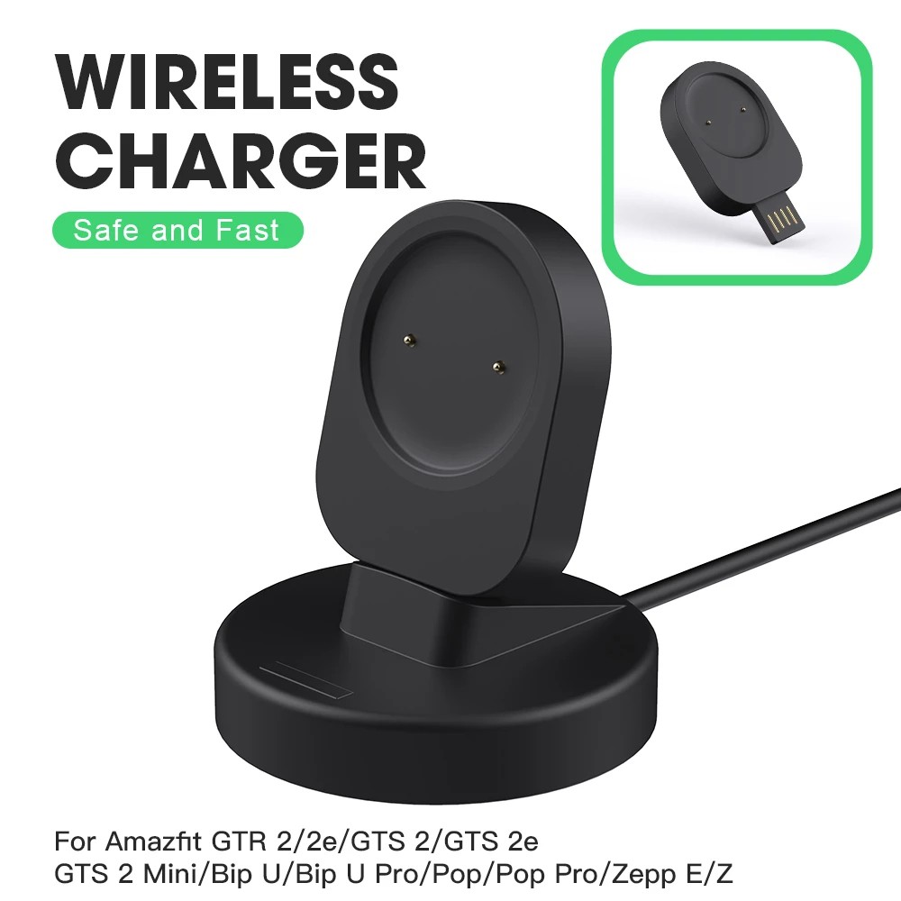 Dock Charger Adapter wireless USB Charging Cable Cord for Amazfit GTR2 GTR 2e GTS2 GTS2 mini GTS 2e Zeep E/Z Bip U Pro T-rex Pro