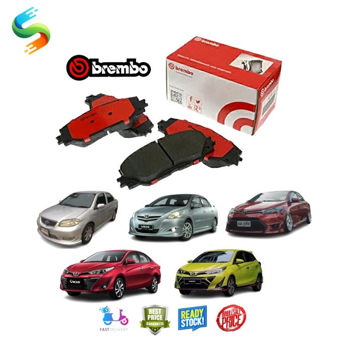 BREMBO 100% ORIGINAL ITALY BRAKE PAD - TOYOTA VIOS NCP42 2002~2007/VIOS  NCP93 07-12/VIOS NCP150 13-18/VIOS YARIS NCP151 | Shopee Malaysia