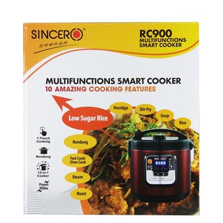 SINCERO Healthy Smart Cooker RC900 Multifunctions Smart ...