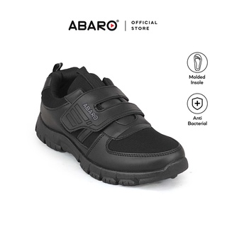 Image of ABARO Breathable Mesh 2351 School Shoes Black  <Name Your Shoes> Slip Resistant/Kasut Sekolah Hitam/Kasut Budak/校鞋/学生鞋