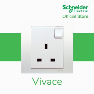 Schneider Electric Vivace 13A 250V 1 Gang Switched Socket