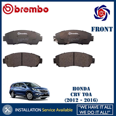 Honda Crv 2012 2016 Toa Brembo Front Brake Pad Set Shopee Malaysia