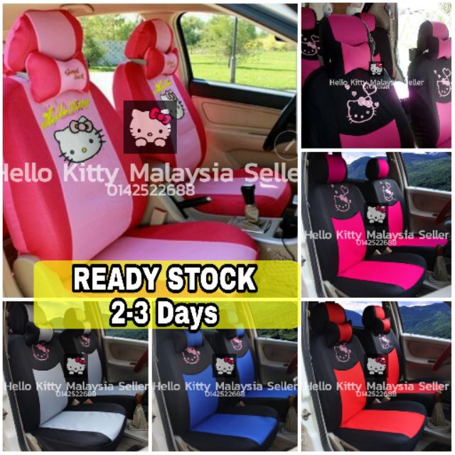 Ready Full Set Hello Kitty Cover Seat Aksesori Kereta Hello Kitty Shopee Malaysia