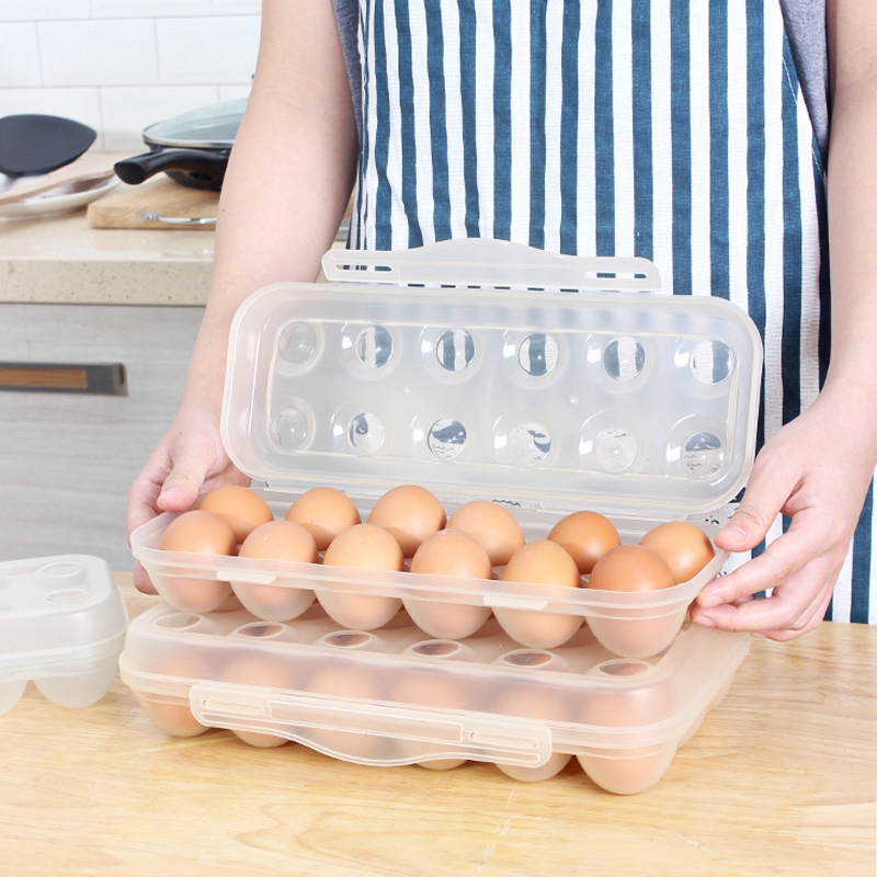 12 grid / 18 grid egg rack refrigerator egg tray container ...