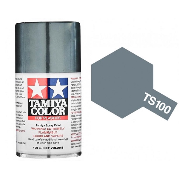Tamiya SemiGloss Bright Gun Metal Paint Spray TS100 [Can't Post To East Malaysia] Shopee