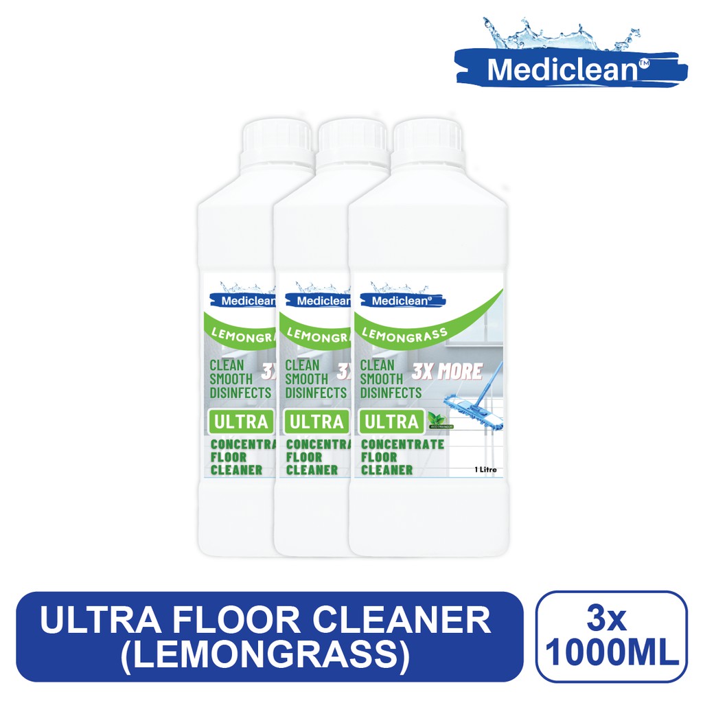 Bundle Pack- Mediclean Ultra Concentrate Floor Cleaner 1000ml with wax coating x 3