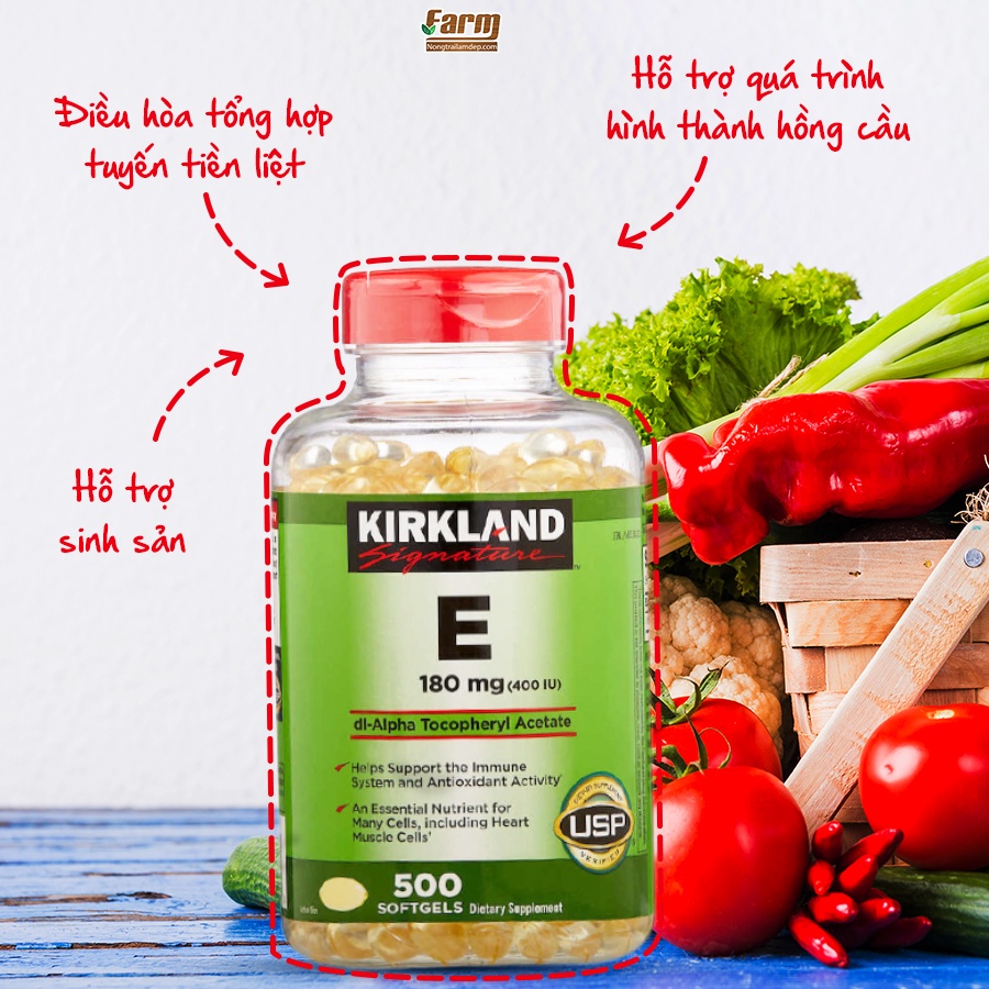 [Great Gift] Kirkland Vitamin E Oral Tablets Functional Food Support