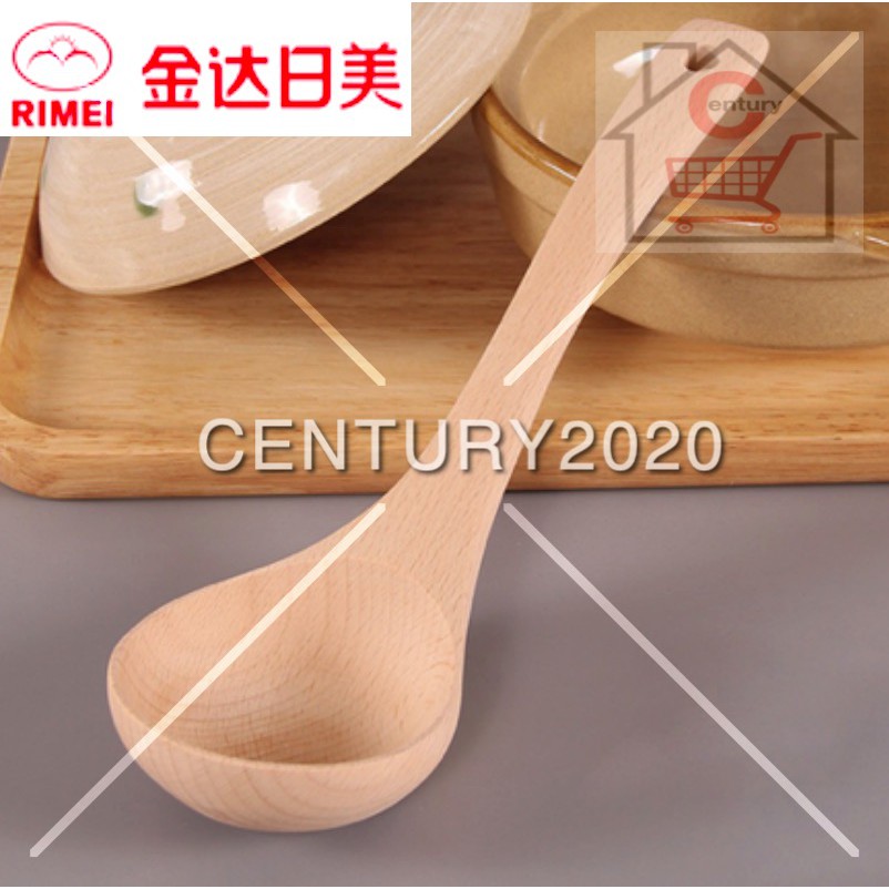 RIMEI Wooden Large Soup Spoon Ladle Rice Ladle Handled Kitchen Cooking Spoon Dinnerware Serving Tools Wooden Cookware
