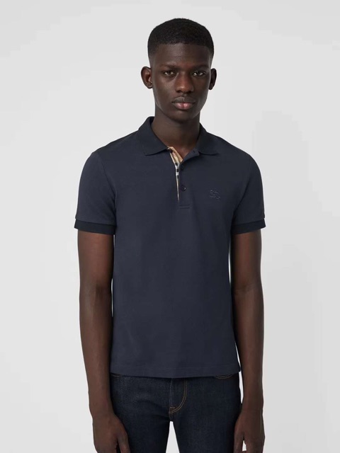 Burberry check Placket Cotton Polo Shirt | Shopee Malaysia