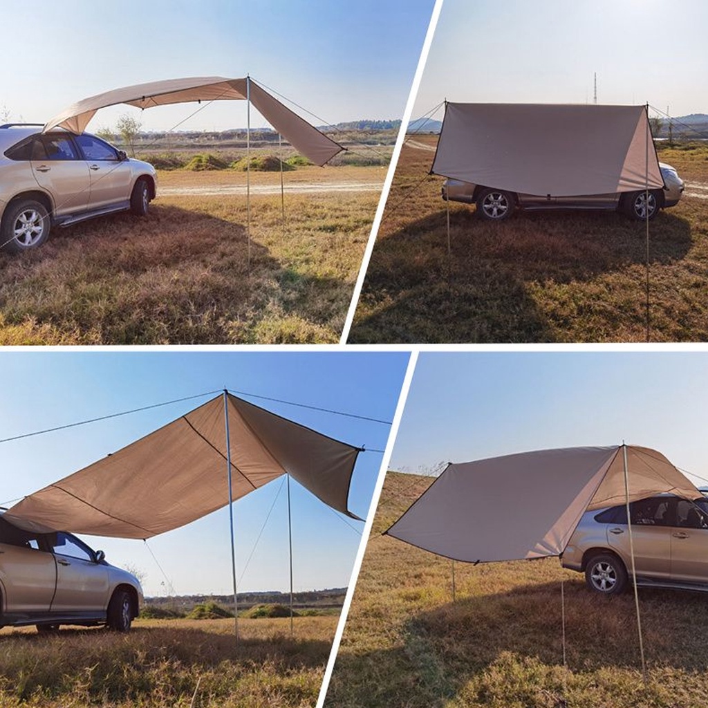 Car Flysheet/ Vehicle Canopy Awning Side Tent Rooftop Retractable ...