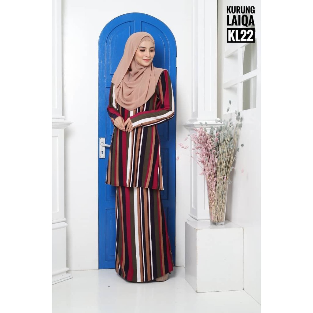 KURUNG LAIQA 4 0 Baju  Kurung Lycra Ironless BF Friendly 