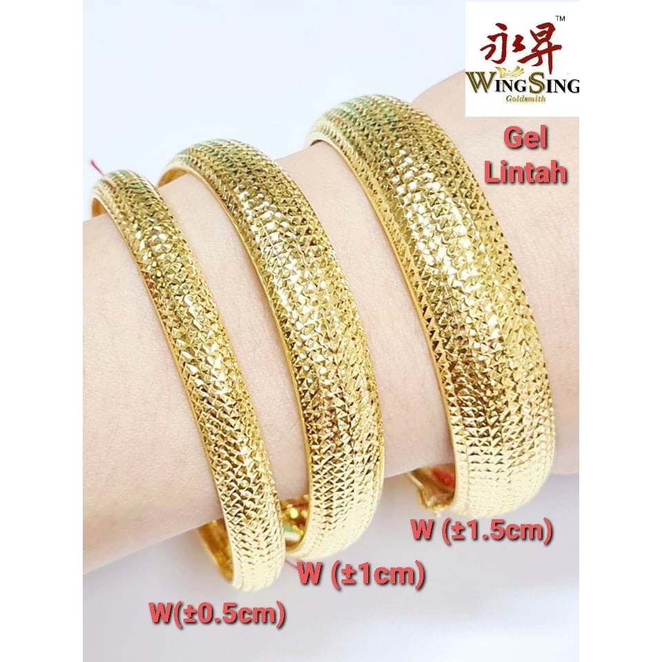 Wing Sing 916 Gold Ele Bangle Gelang Emas Lintah Emas 916 Shopee Malaysia