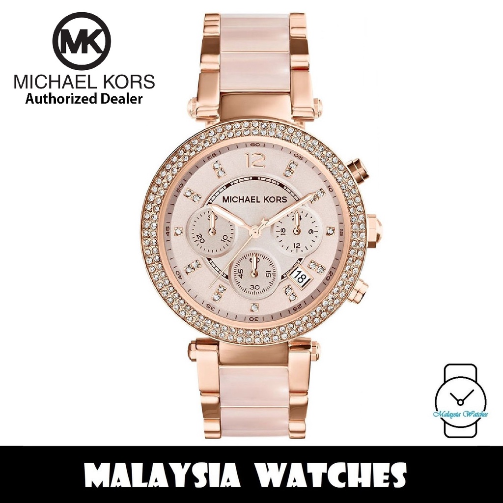 100% Original) MICHAEL KORS Ladies MK5896 Parker Blush Dial Watch (2 Years  MK Warranty) | Shopee Malaysia