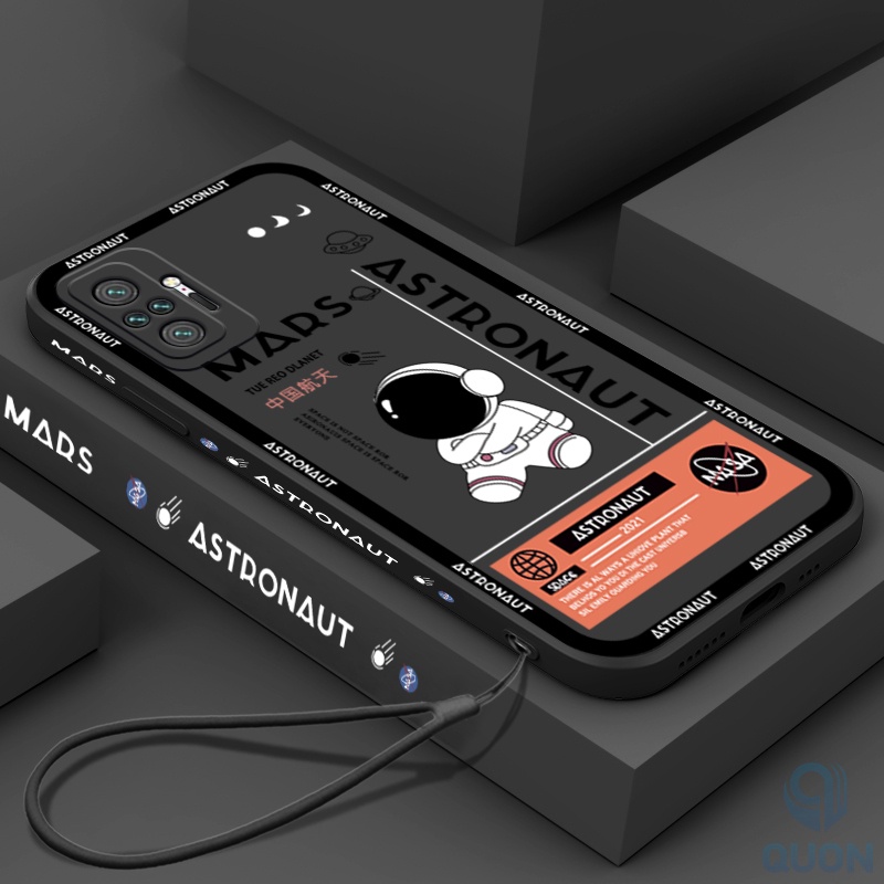 Casing Redmi Note 10 Pro 9s 9 8 7 Pro Trendy Brand Astronaut Nasa Phone Case Shockproof Anti-drop Soft TPU Cover