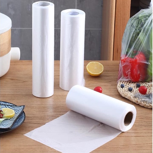 1kg HM Plastic Roll Perforated Food Packaging Disposable Bag Grocery ...