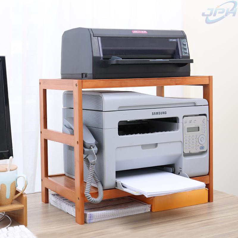 Nanzhu printer shelf desktop storage rack solid wood shelf ...