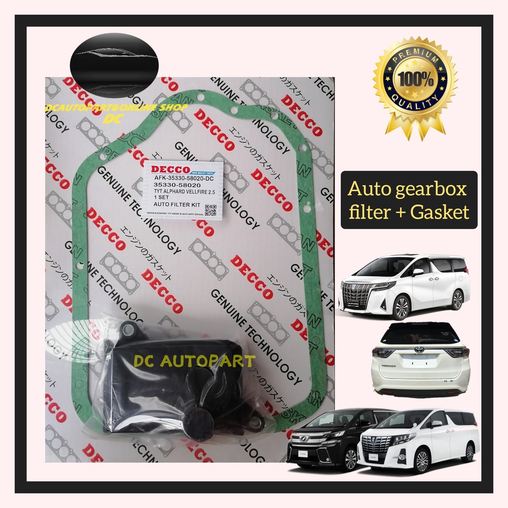 AUTO FILTER KIT SET TOYOTA HARRIER ZSU60 ALPHARD VELLFIRE AGH30 GGH30 2