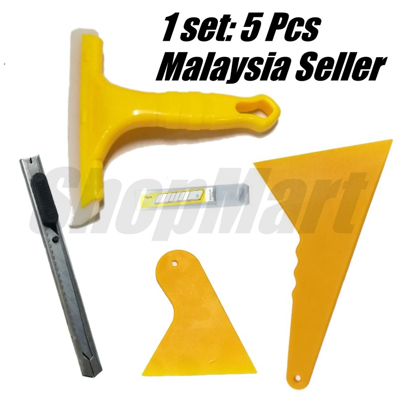 5PCs/Set Car Window Film Tools Tinted Tint Tool Squeegee Kit Auto Vinyl Film Tinting Scraper