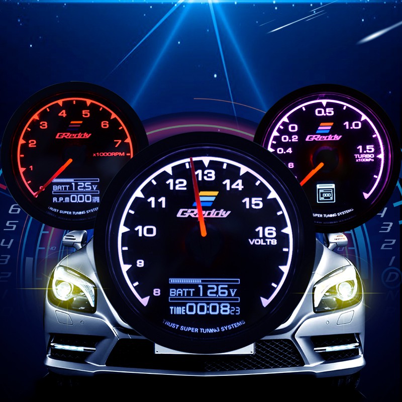 Greddy Racing Gauge 7 Color in 1 Multi D/A LCD Digital Display Meter