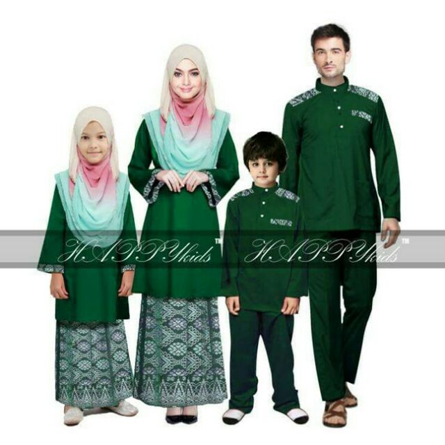 Boy Green Songket Family Set Hijau Baju Kurung Romper Raya 2017 2y 3y 4y 5y Shopee Malaysia