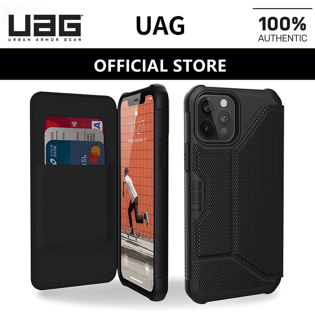 Ready Stock UAG Leather Case iPhone 13 Pro max Military Specification Shock-Resistant Side Flip Type Impact-Resistant Protective Apple 12