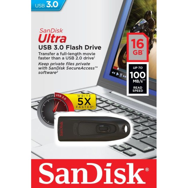 ORIGINAL SANDISK CRUZER ULTRA CZ48 USB3.0 PENDRIVE 16GB / 32GB .