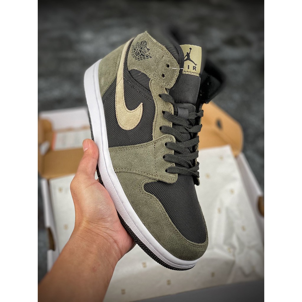 air jordan 1 mid military green