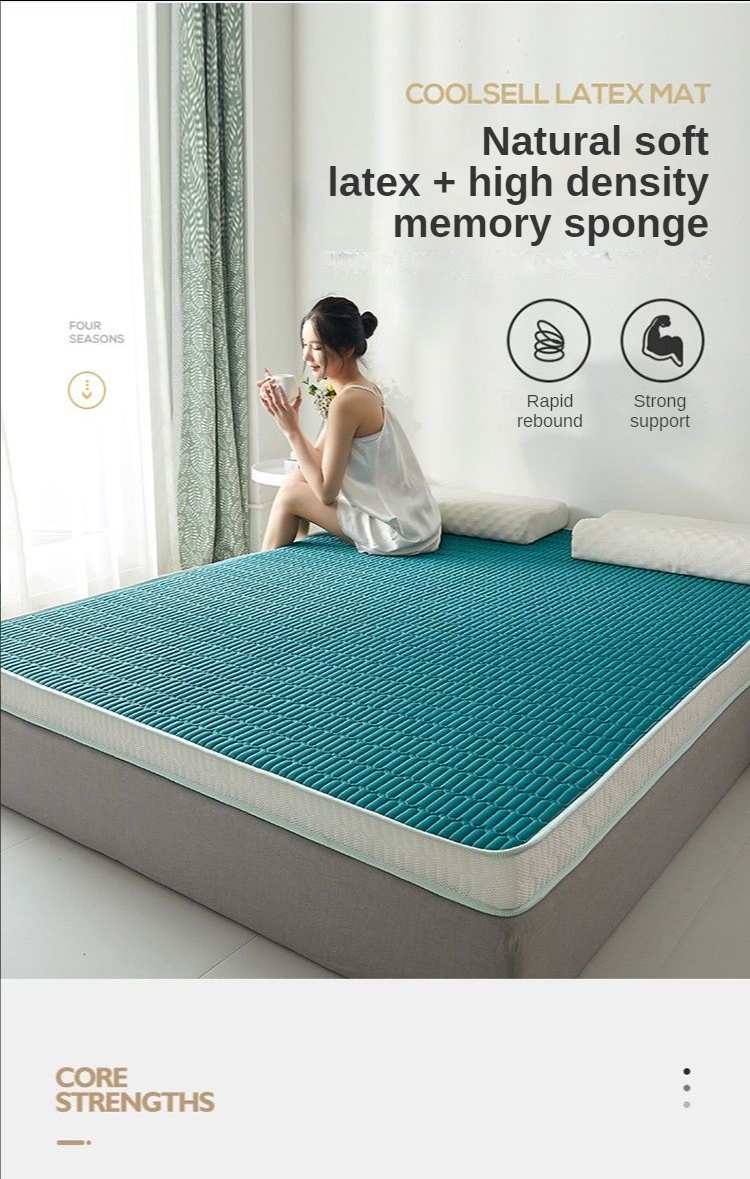 10CM Thicker Latex Mattress Topper Flodable Rebound Tatami Mattress Queen/King/Single Ready