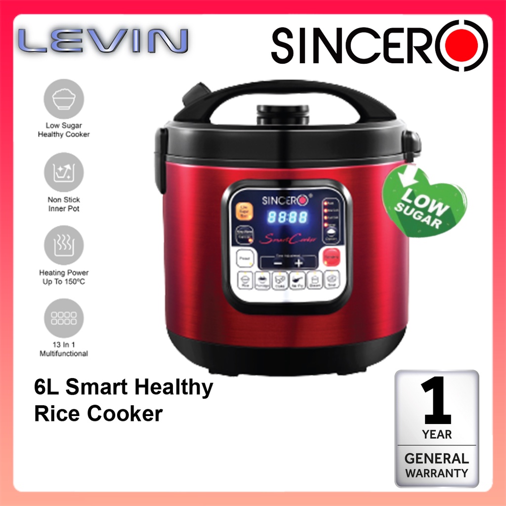 6L Sincero Smart Healthy Rice Cooker Periuk Nasi Semi Pressure Cooker