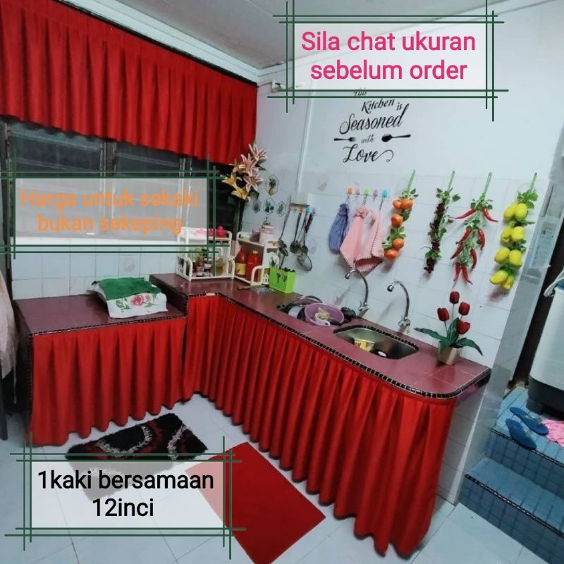 Skirting / Langsir Table Top, Dapur, Sinki, Meja & Meja Mesyuarat (1