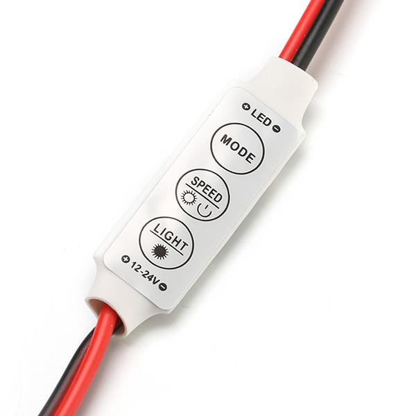 1224V 3 Buttons Single Colors Strobe Flash LED Light Control Module