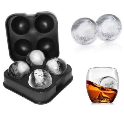 4-Large Ice Cube Ball Mold / Maker / Whiskey Round Mould / Ice Maker / Silicone / Ice Ball Mould /Jelly Moulc / 冰球制冰模具