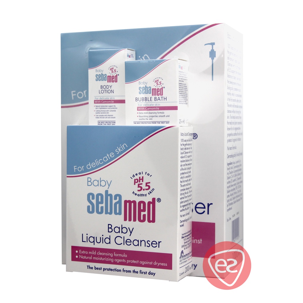 SEBAMED BABY LIQUID CLEANSER 1000ML FREE LIQUID CLEANSER 200ML & BUBBLE