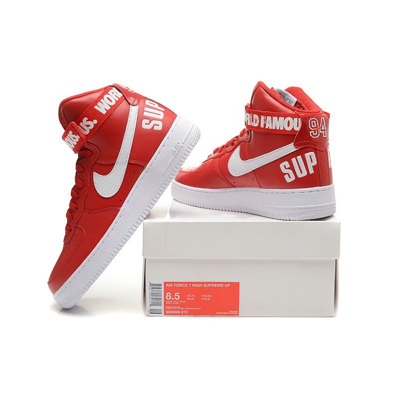 nike air force supreme red