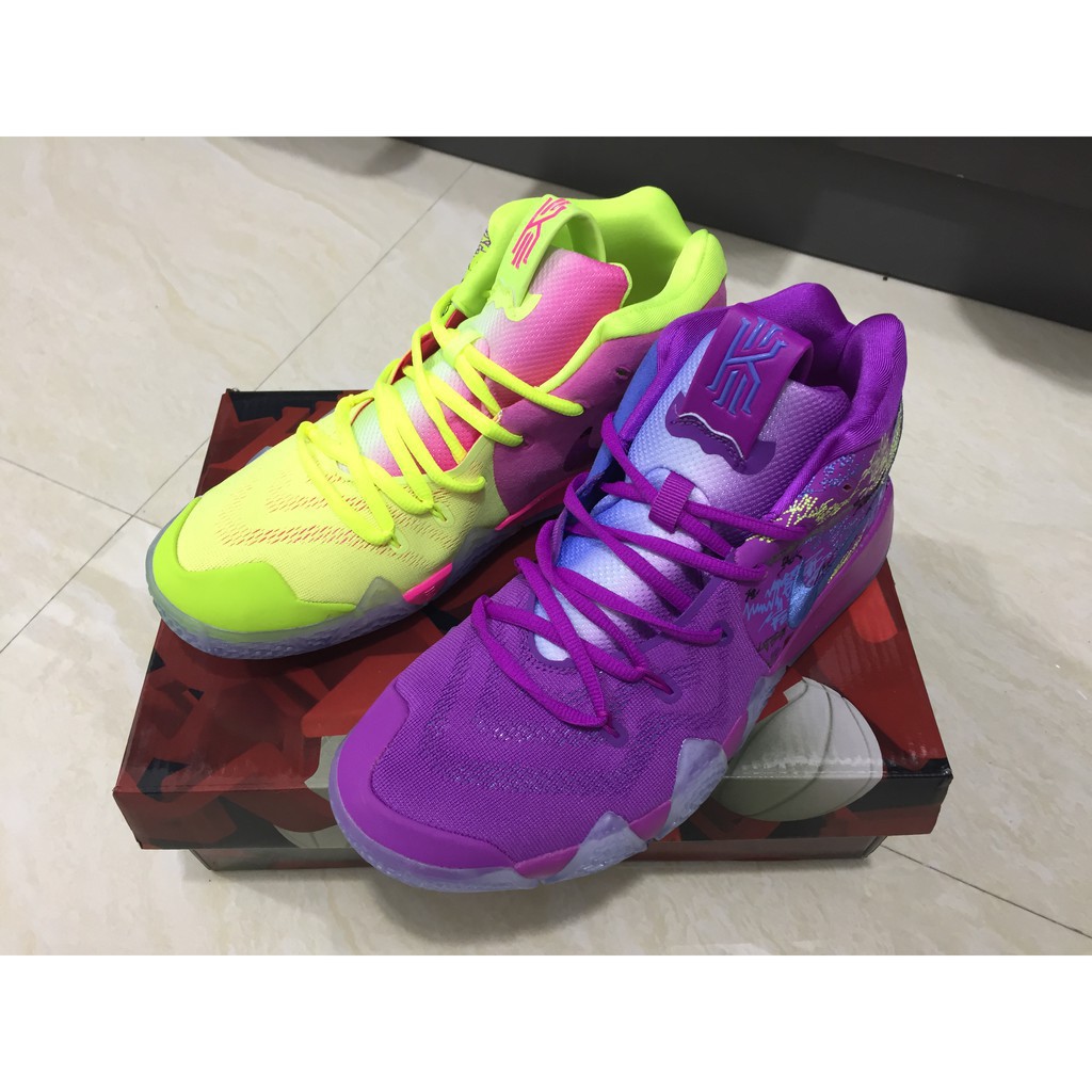 kyrie 4 yellow and purple