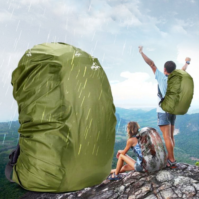 WARBASE 20-80L Waterproof Outdoor Large Ultra Light Elastic Portable Bag Cover Camping Hiking Backpack Rain Cover- 7250