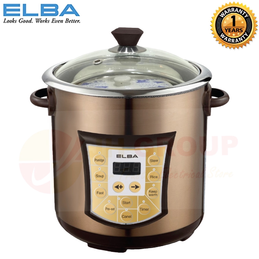 ELBA ESPE6025C(SS) 6L STEW POT /STEW COOKER / DOUBLE BOILER / SLOW COOKER / MULTI COOKER