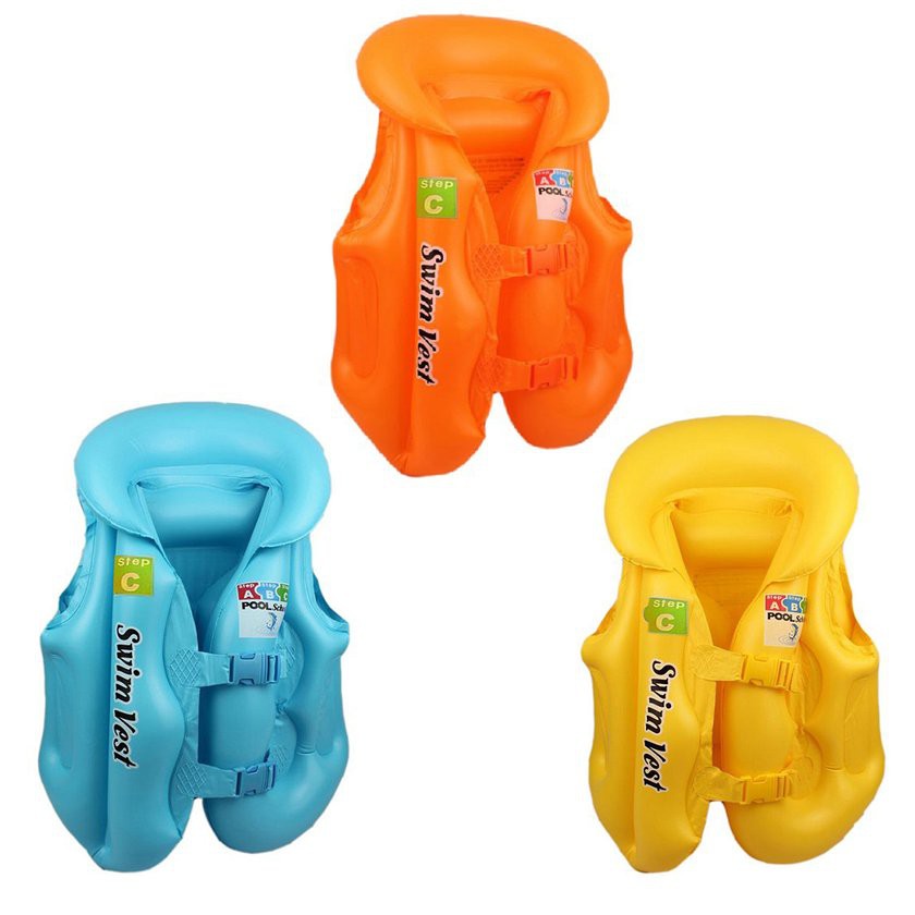 【Kiss】Inflatable Safety Life Jacket Vest Pool School Children