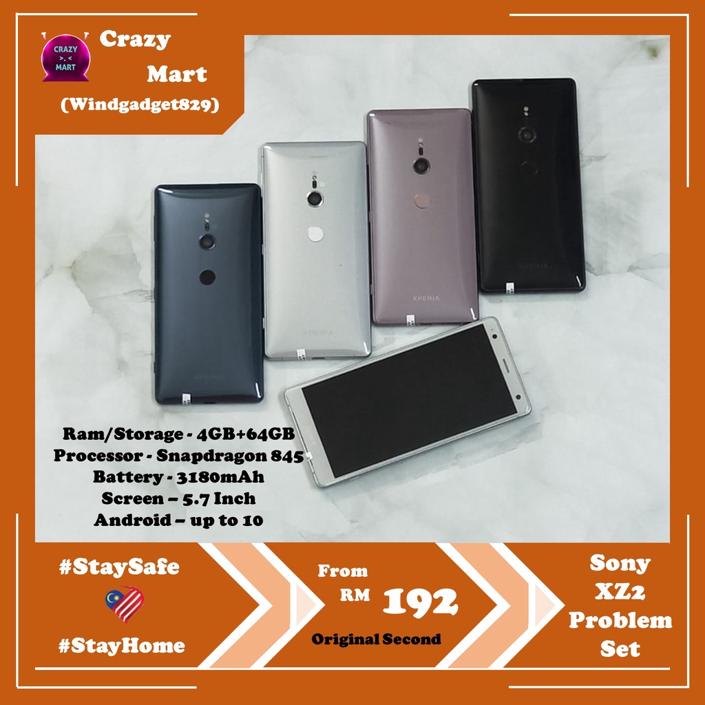 Sony Xperia Xz2 4gb Ram 64gb Rom Au Softbank Set Global Rom Used Original Shopee Malaysia