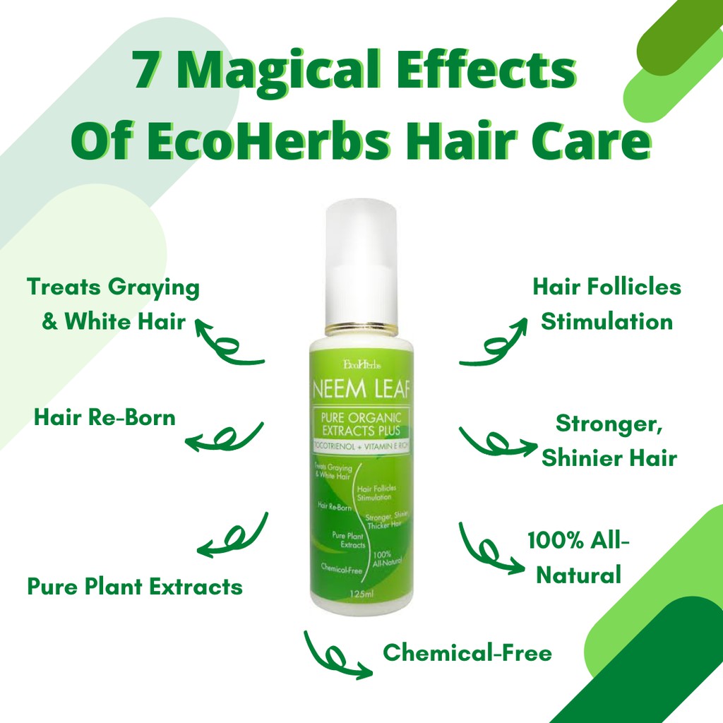 Ecoherbs NeemLeaf Serum For Premature White Hair, Gray Hair & Hair  Thickening | Shopee Malaysia