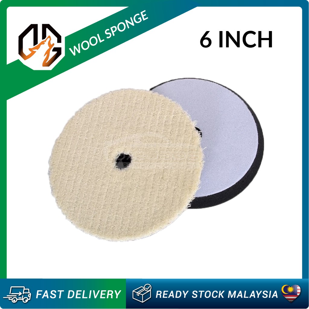 DETAILING WOLF Wool Sponge Cutting Polishing Compound Buffing Waxing