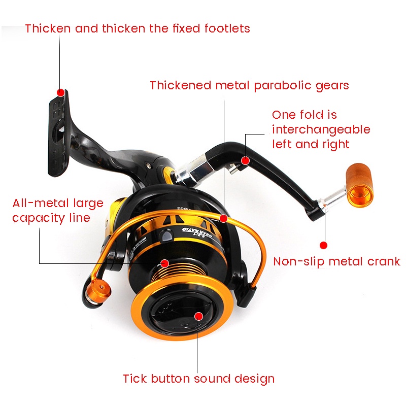 KFT GT500 Fishing Reel GT 500 Mesin Udang Galah Prawn Reel Pancing