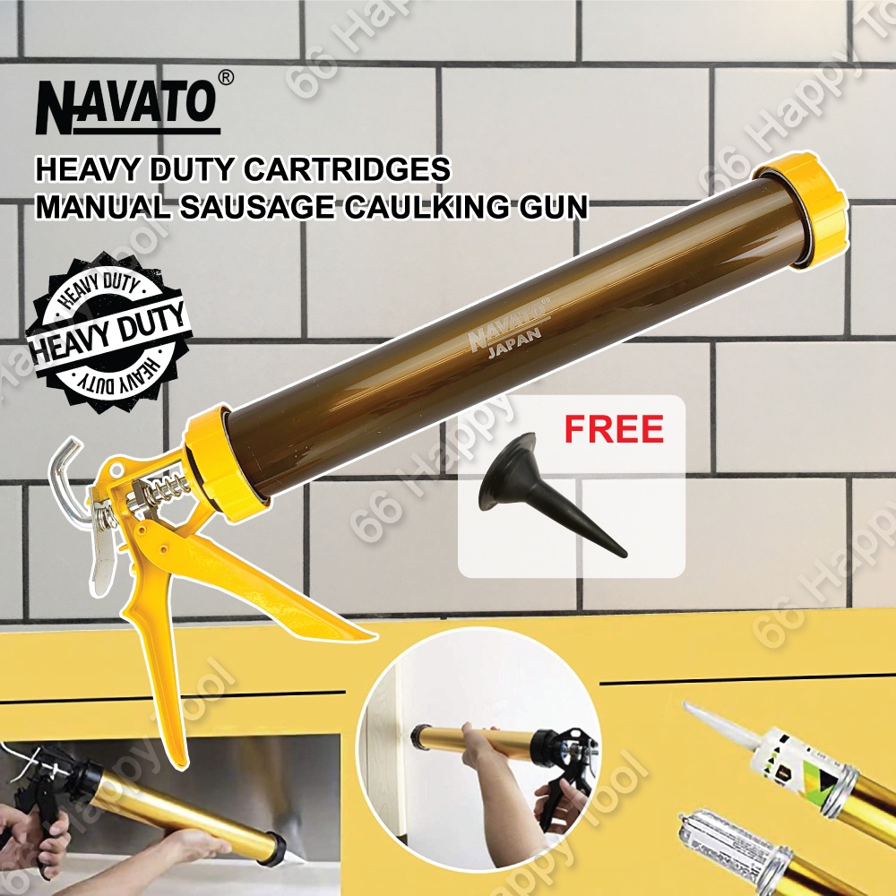 Cartridges 15Inch Manual Sausage Caulking Gun Heavy Duty Sausage Glue