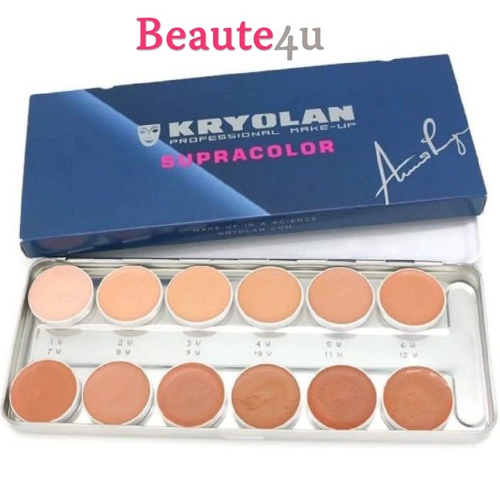 Kryolan Supracolor Grease Paint Palette 12 colors Shopee Malaysia