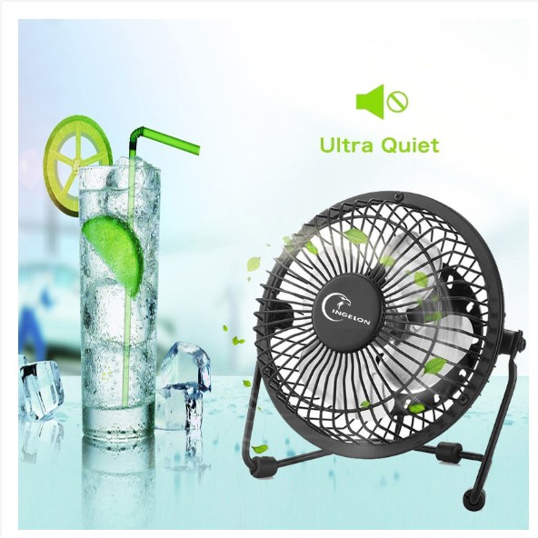 4inch USB Fan Mini Fan Portable Desktop Fans Cooling Desk Quiet Fan Computer Laptop PC