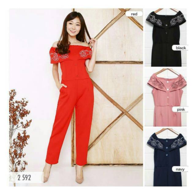 F1118 NIKKI JUMPSUIT (Big Size XL Woman Fashion Women's First Hand Supplier)